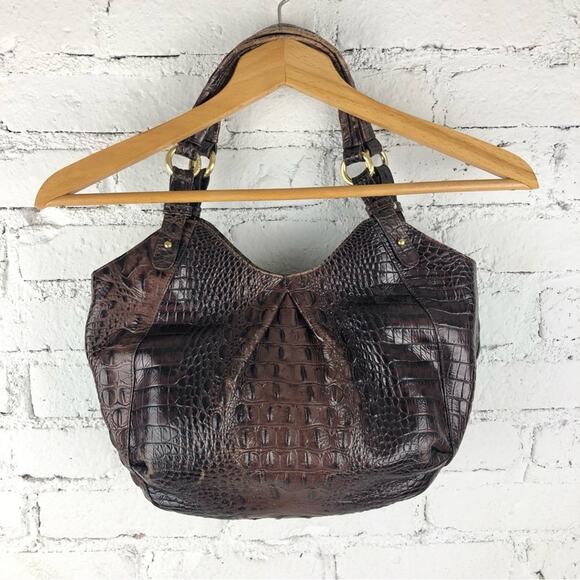 Vintage Brahmin Annie Pleated Truffle Melbourne Bag and Wallet - Picture 5 of 16